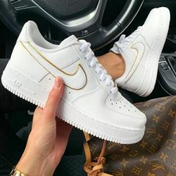 nike air branco dourado nike air branco dourado
