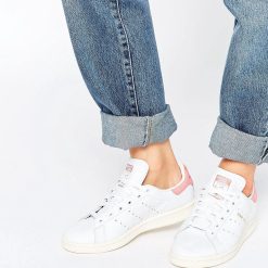 Adidas Stan Smith Branco com Rosa Bebe
