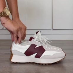 New Balance 327 Branco com Bordeaux